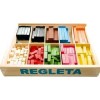 Castillo Didáctico 4 Cajas De Regletas Matemáticas Lisas De Madera,