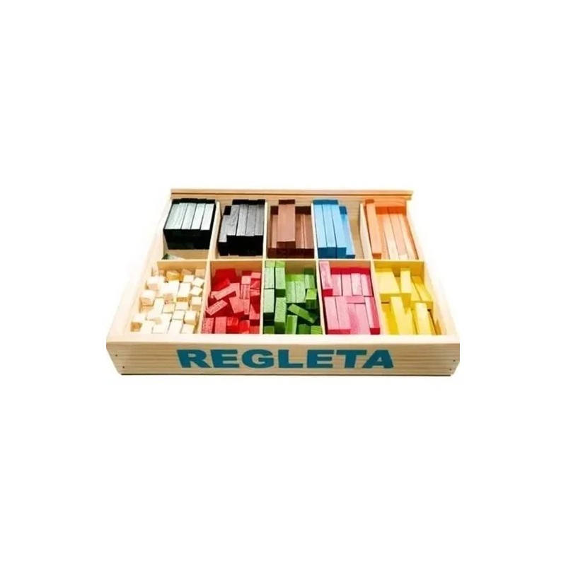 Castillo Didáctico 4 Cajas De Regletas Matemáticas Lisas De Madera,