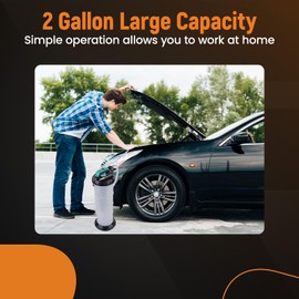maXpeedingrods 2 Gallon/7.5 L Manual/Pneumatic Fluid Extractor, Automotive Oil Extractor Pump, Transmission Filler Pump Oil Vacuum Changer with 5pc Brake Bleeding Hose for Car, SUVs, Truck, Yachts