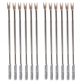 12Pcs Stainless Steel Lobster Crab Seafood Pick Forks and Scoop Nut Forks Seafood Picker Fork Kitchen Tools, Silver