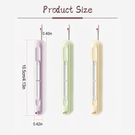 2-in-1 Needle Threaders，Suuwwn 6 PCS Seam Ripper Tool,Retractable Threader Plug-in Needle Threader Thimble Hoop,Portable Unpicker Sewing Tool for Hand Sewing,Knitting,Cross Stitch