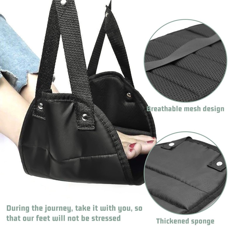 1 Pcs Airplane Footstool, Foldable Hanging Footstool Hammock, Travel Accessories,