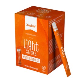Xucker Xucker Light Sticks with Erythritol Erythritol, Calorie Free, 50 Xucker Sticks, 5 g Each, Sugar-Free, 0 kcal, 100% Sweet, 70% of the Sweetening Power of Sugar (250 g)