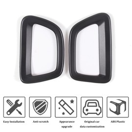 Qiosreui Dashboard Upper Air Vent Cover Trim for Honda Pilot 2016-2022/ Ridgeline 2020-2023/ Passport 2019-2023, Dash Panel Upper Side Air Vent Cover AC Outlet Trim, ABS (Matt Black)