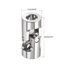 sourcing map 5mm to 6mm Inner Dia Rotatable Universal Joint Shaft Coupling Motor Shaft Coupler L23 x D11 with Screws and Wrench for RC Model Pack of 4