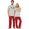 EISHOPEER Women's Pajama Set Printed Short Sleeve Top & Long