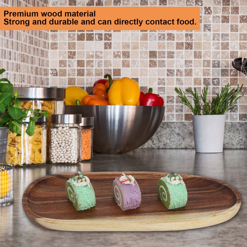 Irregular Wood Storage Tray Snack Fruit Organizer Table Accessories Fast
