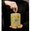 Bicuzat Enamel Ceramic Tea Caddy Tea Canister Tea Storage Container