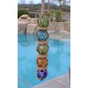 St/5 Japanese Glass Fishing Buoys 5 Assorted Colors Roped Together