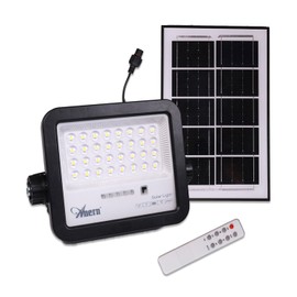 Anern Outdoor Solar Flood Light, 6500K Bright White Floodlights, IP65 Waterproof Solar Power Security Light, Dusk to Dawn with Remote Control for Yard, Garden, Shed, Barn, Porch