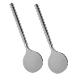 Healeved 2pcs Zinc Alloy Mini Skincare Spoon for Clean Application of Facial Masks and Creams Portable Makeup Tool for Skincare Routine Durable and Lightweight Face Tools