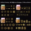 Dizdkizd Pre Cut Gold Holographic Stickers, 180 Pieces Large Size