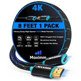 4k Hdmi Cable 8ft, Hdmi Extender Cable Male to Female Hdmi Cord, Hdmi 2.0 Cable 120Hz Short Hdmi Cable (8ft)