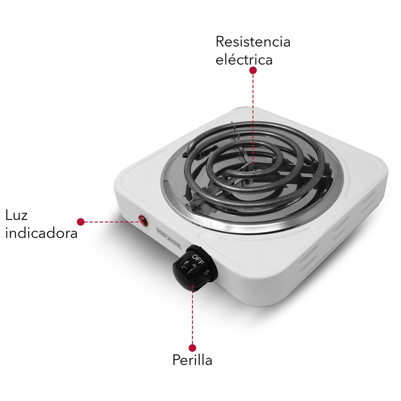 MAYWARE Parrilla Eléctrica Individual HY1000A