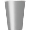 Silver Solid Paper Cups - 12 oz (Pack Of 10)