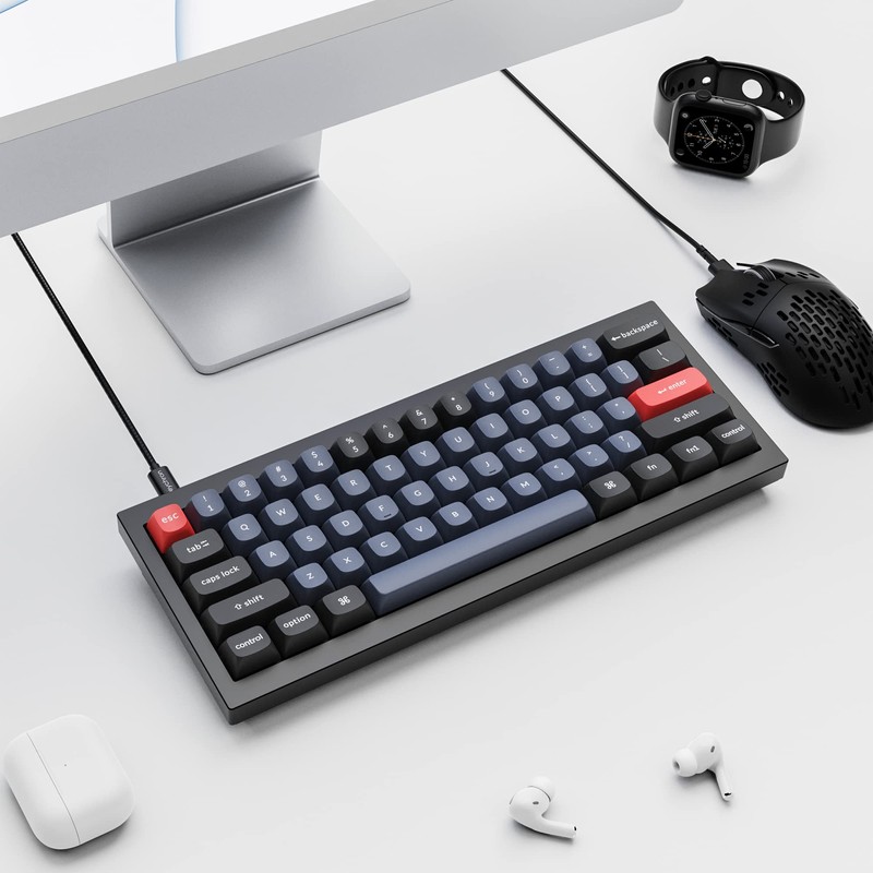 Keychron Q4 Wired Custom Mechanical Keyboard, 60% Layout QMK/VIA Programmable