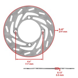 Caltric Front Left Right Brake Disc Rotor for Yamaha Kodiak 700 YFM700K 4X4 2016 - 2024