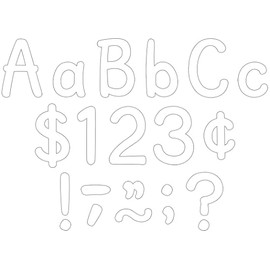 Teacher Created Resources White 4" Modern Classic Letters Combo Pack