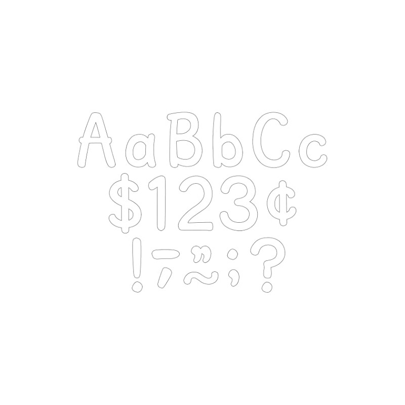 Teacher Created Resources White 4" Modern Classic Letters Combo Pack