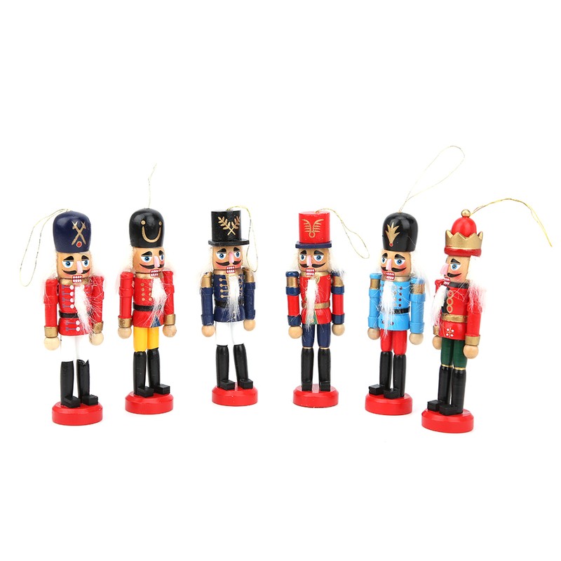 Wooden Nutcracker Doll Soldier Puppet Christmas Ornaments Decoration for Home