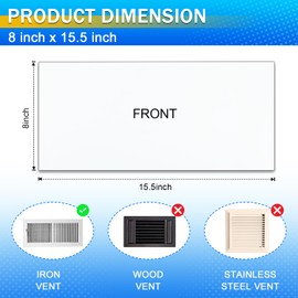 E BAVITE 3 Pack Magnetic Vent Covers, Strong Vent Covers 8x15.5inch High Strength Magnetic Vent Cover for Floor Wall and Ceiling Registers Home HVAC and AC Vents