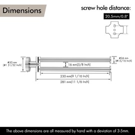 KES Swivel Towel Bar for Bathroom 9-Inch Kitchen Swing Out Double Towel Bar 2-Arm Kitchen Wall Mounted SUS 304 Stainless Steel Polished, A2106S23