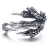 EQLEF Dragon Claws Ring, Men's Gothic Ring, Wild Alondra Ring,