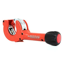 Nerrad Tools NT4028 Adjustable Ratchet Action Copper/INOX Tube Cutter, Red/Black, 8-28 mm