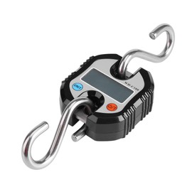 Digital Crane Scales, Hook Scale, Mini Portable Hanging Scales with LCD Display for Travel, Suitcase, Fishing, Hunting Outdoors (Black)