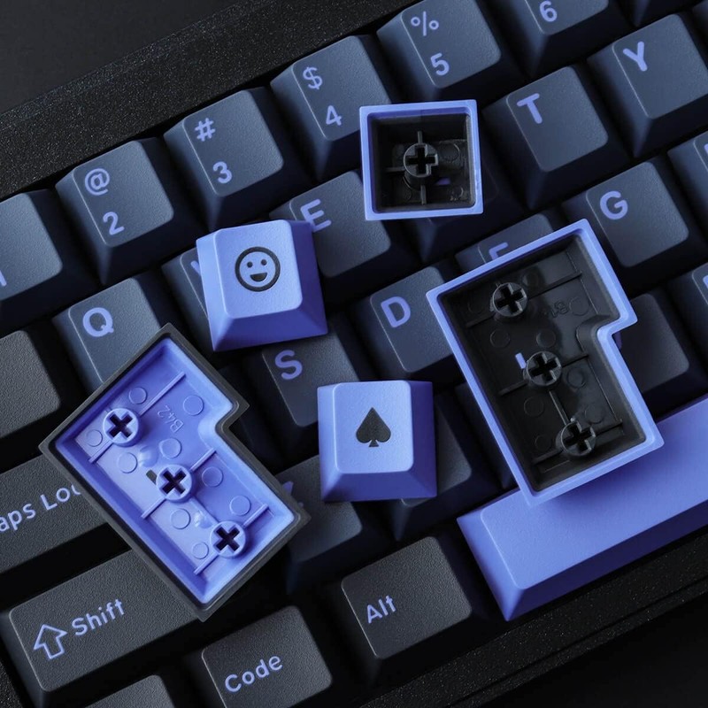 Keycaps 173 Keys Custom Keycaps ISO/ANSI Layout Purple Keycaps Cherry