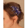 Rumtock Wedding Bridal Blue Rhinestones Hair Clip Cute Hair Piece