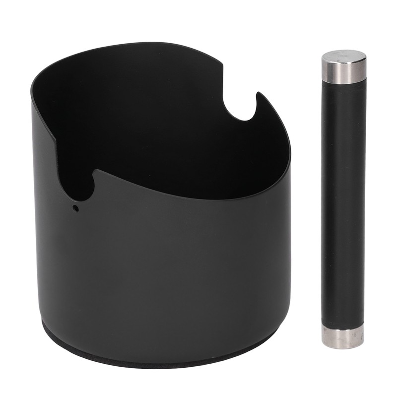 Coffee Grounds Bucket Stainless Steel Rubber Coffee Dump Bin for