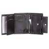 Compagno Genuine Leather Wallet Men's Purse Women, black, Classic
