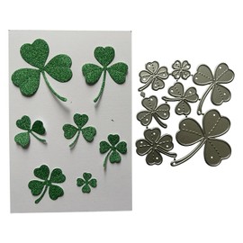 Saint Patrick Green Leaves Metal Cutting Die Saint Patrick's Day Die Cuts for DIY Scrapbooking Photo Album Paper Crafting Card Making Decorative