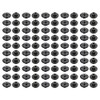 100 tuercas de plástico sin rosca, color negro, 4 mm,