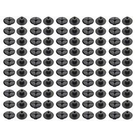 100 tuercas de plástico sin rosca, color negro, 4 mm, para panel de moldura de arco de rueda, protector contra salpicaduras, bandeja inferior, paracho