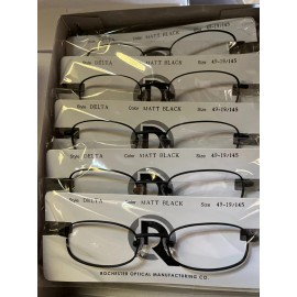 ROCHESTER DELTA Matte Black FRAMES Size 51-19-145mm Optical Wire Rim Glasses 3X