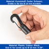 Plastic Carabiner Hooks, Pack of 12, in Black, for Diameter