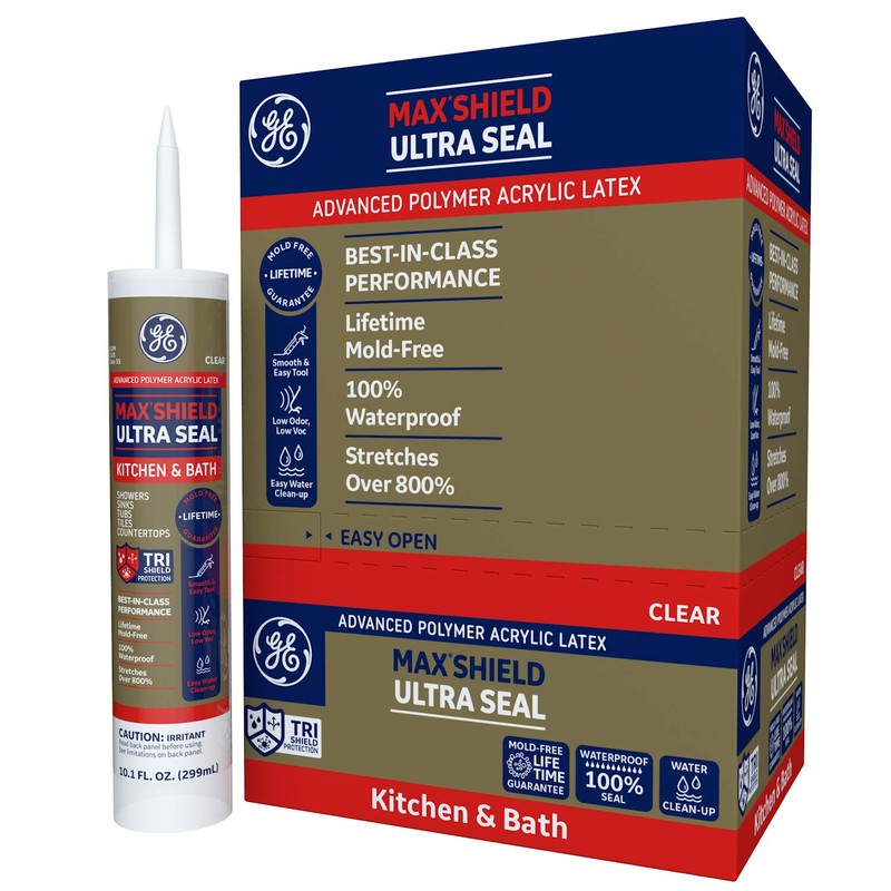 GE Max Shield Ultra Seal Kitchen & Bath Sealant Clear,