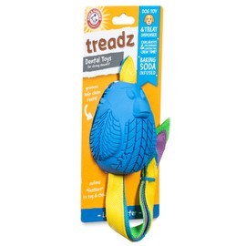 Arm & Hammer for Pets Super Treadz Large Rooster Dental Chew Toy for Dogs - Dog Dental Toys Help Reduce Plaque & Tartar Buildup Without Brushing - Safe for Dogs up to 35 Lbs