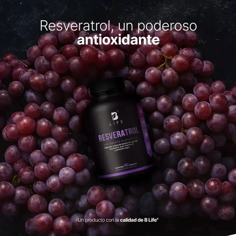 Resveratrol Cápsulas Life Semilla Uva Sabor