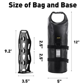 WEEROCK 2 Pack 5L Bike Bag Front Fork Bag Waterproof Bicycle Bag Large Capacity Quick Release Bike Pannier for Road Bike, Cruiser Bike, Traveling Bike, E-Scooter