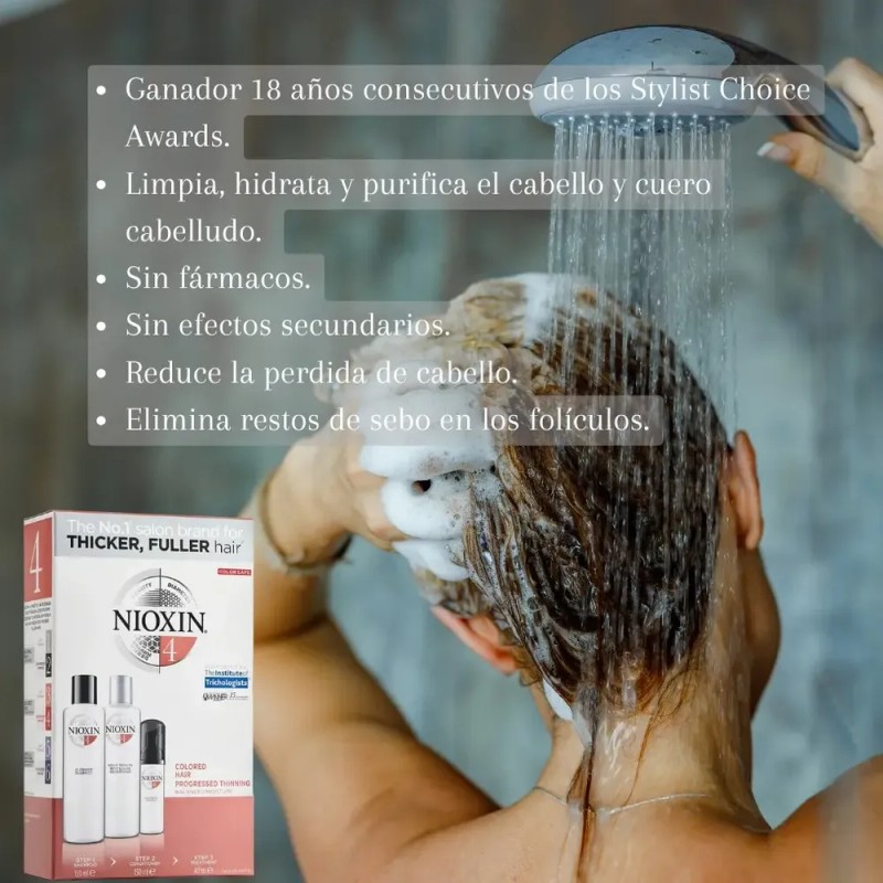 Nioxin Kit Anticaída Sistema #4 150ml Para Cabello Teñido