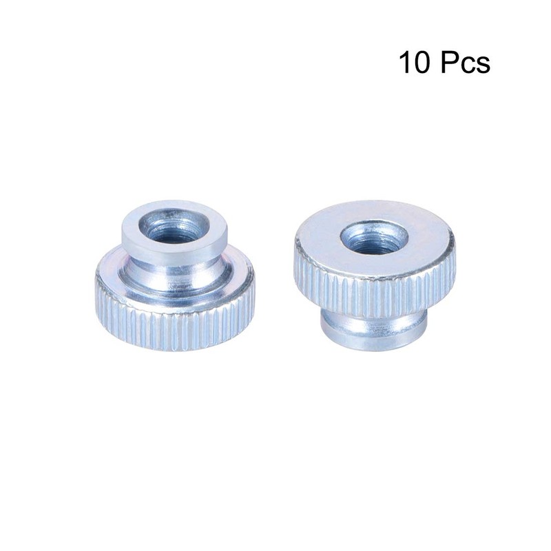 sourcing map Knurled Thumb Nuts, 10Pcs M4x0.7mm Iron Round Knobs