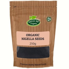 Organic Nigella Seeds 250g by Hatton Hill Organic | Raw, 100% All Natural Nigella Sativa Cumin Seeds, Delicious in Recipes, and More