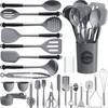 Kikcoin 43Pcs Large Kitchen Utensils Set - Silicone Cooking Utensils