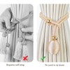 SanKristo Curtain Tiebacks 4 pcs, No Punching Adjustable Length with