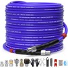 100FT Sewer Jetter Kit for Pressure Washer 1/4" NPT Drain