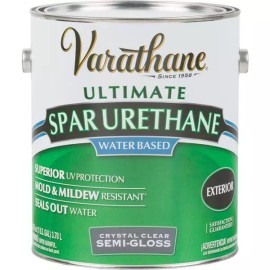 Unbranded (1)-Gal Clear Varathane Water-Based Exterior Wood Spar Semi-Gloss Urethane