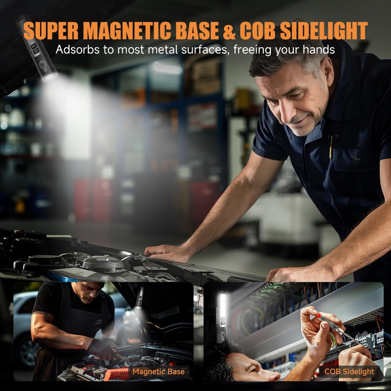 Rechargeable Magnetic Small Flashlights High Lumens - Super Bright Powerful